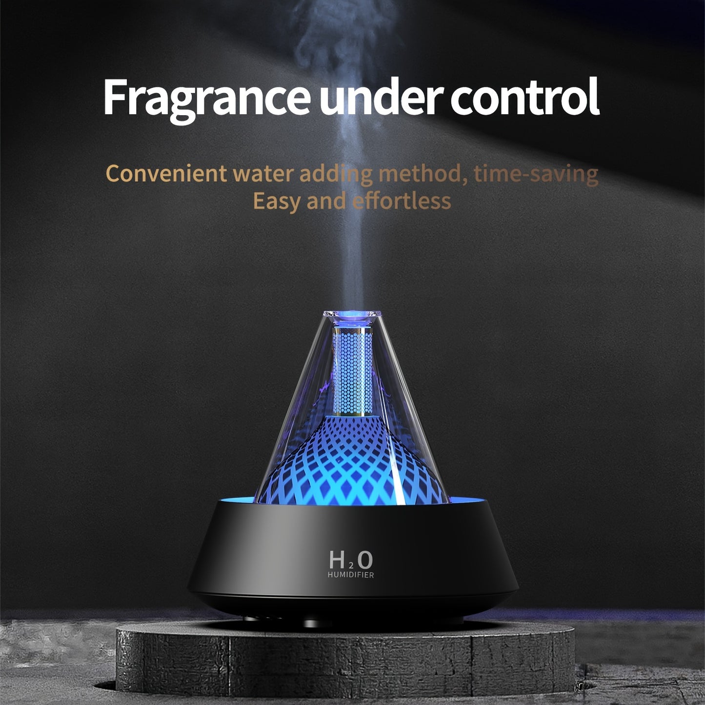 Compact USB-Powered Essential Oil Diffuser with Colorful Gradient Night Light - Auto-Off, Waterless Operation