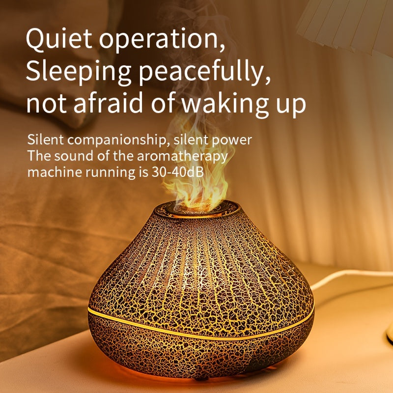 Air Simulation Flame Aromatherapy Volcano Essential Oil Diffuser