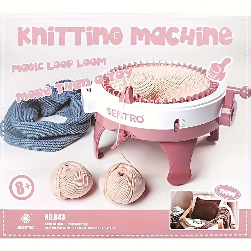 40-needle Hand Knitting Machine - Adults And Children Can Easily Make Scarves, Sweaters, Hats And Socks