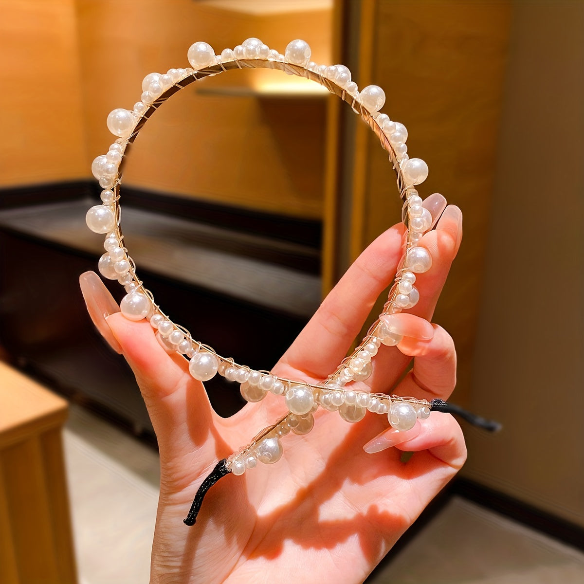 5pcs Girls Cute Faux Pearl Headband