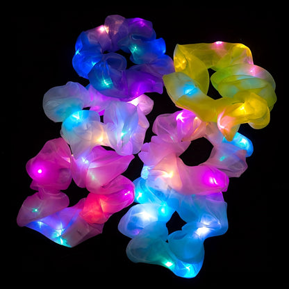 6pcs LED Glow Scrunchies