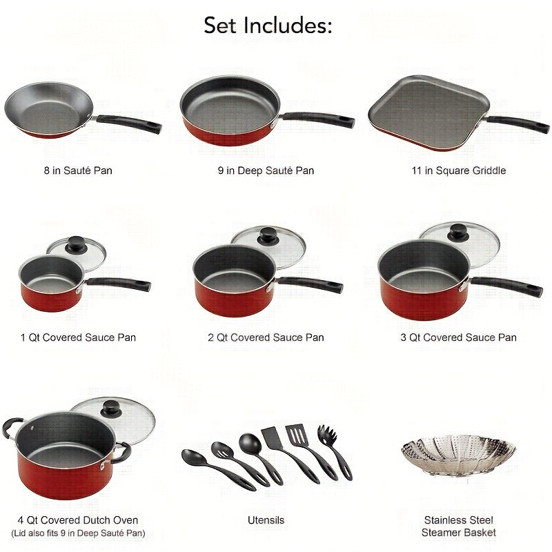 18pcs Non-stick Cookware Set