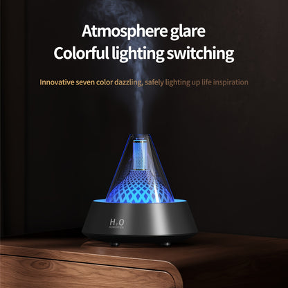 Compact USB-Powered Essential Oil Diffuser with Colorful Gradient Night Light - Auto-Off, Waterless Operation